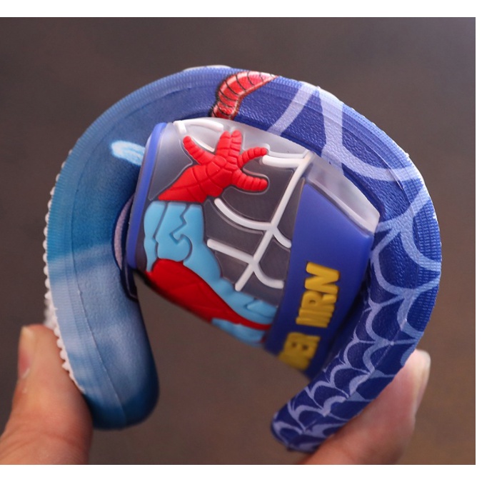 DÉP SIÊU NHÂN  NHỆN 3D ĐẾ DẺO BÉ TRAI