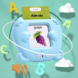 Máy Đọc Thẻ Thông Minh Flashcard Tiếng Anh-Việt 510 Từ Vựng (3 Chế Độ Đọc + 3 Bài Hát Loại 1 Có Dây Sạc)