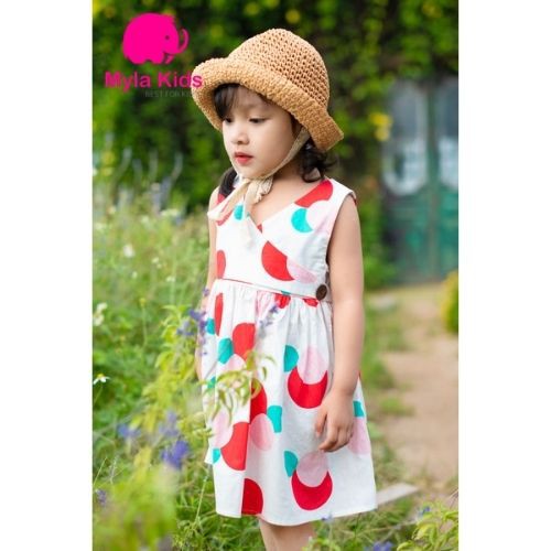 [ HÀNG CÓ SẴN] Đầm bé gái 8 tháng- 35kg - Myla Kids- chất liệu cotton