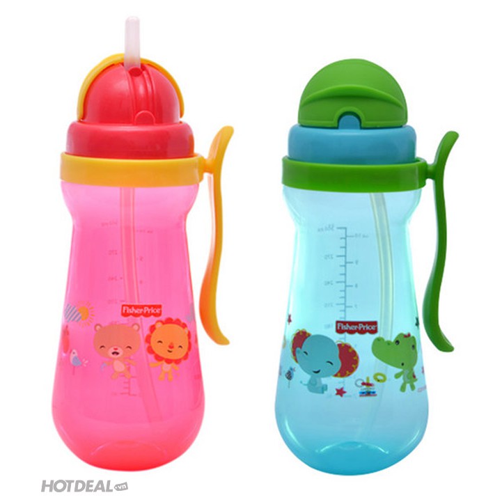 Bình nước ống hút silicone Fisher Price 360ml