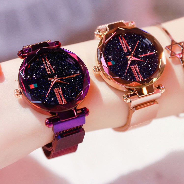 Đồng Hồ Nữ DIMINI Ulzzang Dây Nam Châm Lụa Cực Sang Chảnh