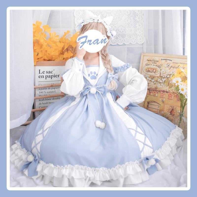 Hàng Có Sẵn Đầm Lolita Nhật Bản Mềm Mại Dễ Thương Cho Nữ Mặc Hóa Trang