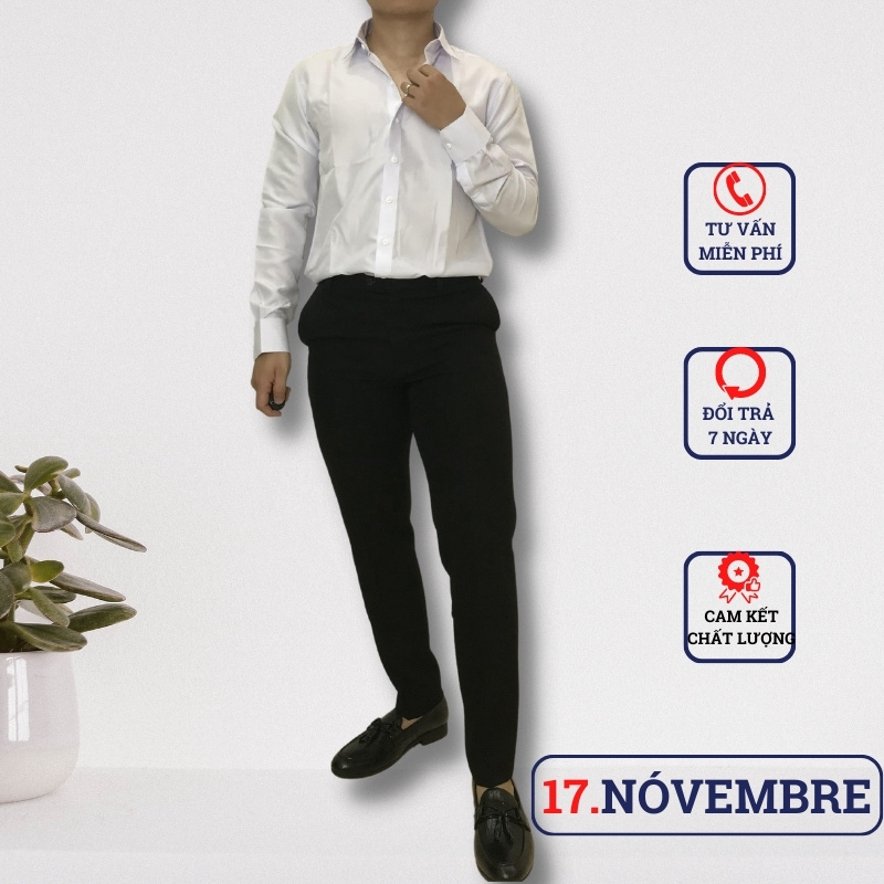 Quần tây nam hàn quốc đẹp công sở, quần vải nam đi học co giãn nhẹ mặc thoải mái chống nhăn xù