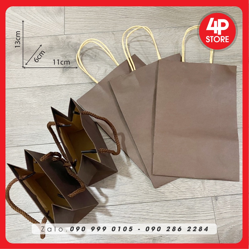 01 Túi  Kraft Xịn màu Nâu Đậm