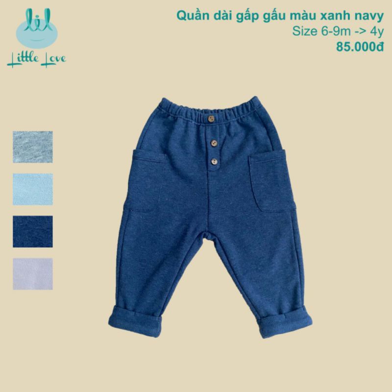 Lil  - Quần nỉ gấp gấu cho bé từ sơ sinh đến 4 tuổi