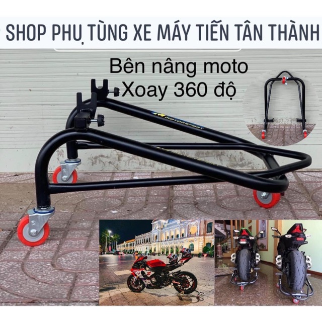 Pen ben nâng xe mô tô và xe gắn máy xoay 360 độ