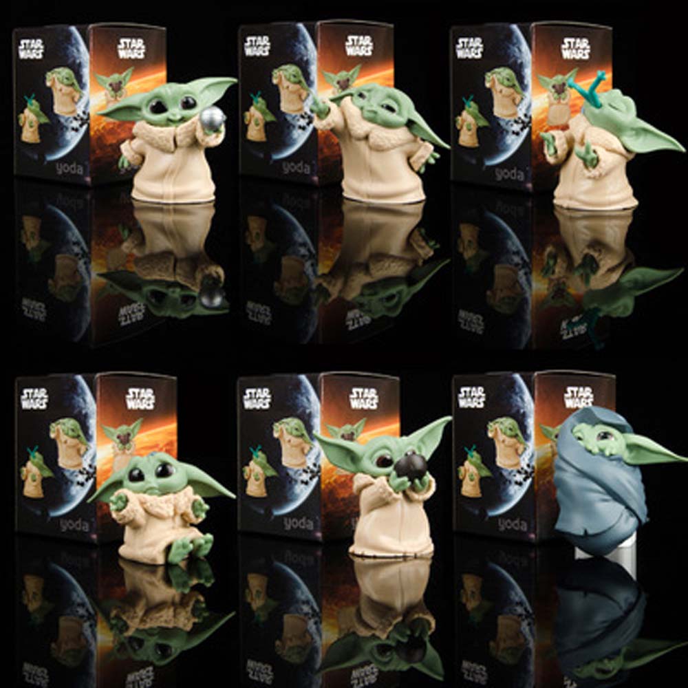 Set 6 Mô Hình Nhân Vật Baby Yoda Phim Star Wars Dễ Thương