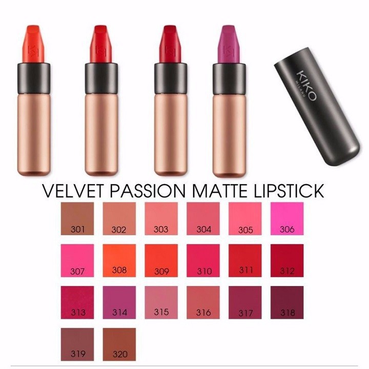 Son Kiko Velvet Passion Matte 310 – Strawberry Red ĐỎ HỒNG