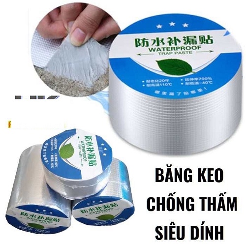 Băng Keo cường lực Siêu Dính Đa Năng, Keo dán chống thấm,chống nhiệt đa năng cho tường, trần nhà, ống nước, bể nước..