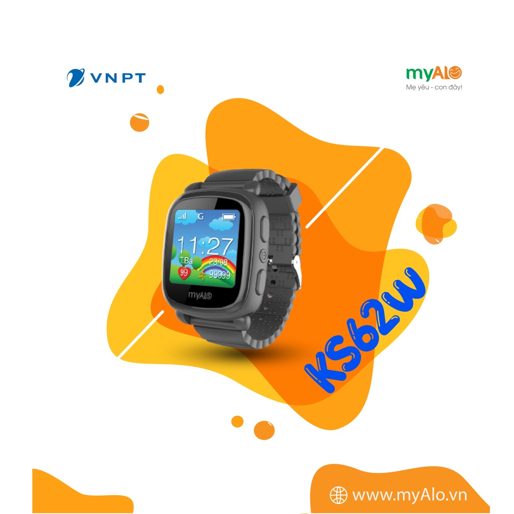 Đồng Hồ Định Vị Thông Minh Trẻ Em myAlo KS62w Màu Đen