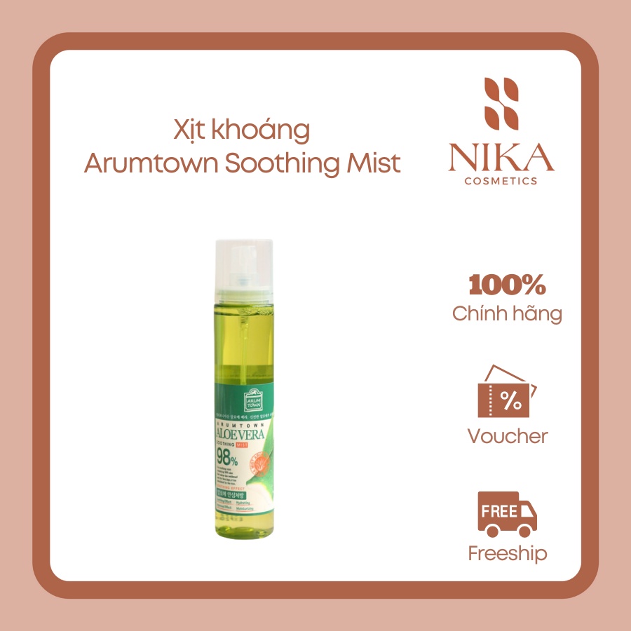 Xịt khoáng Arumtown Soothing Mist 118ml