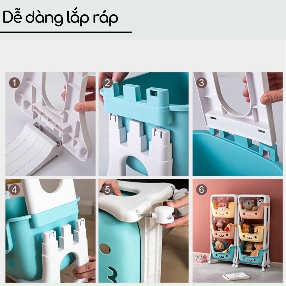 Kệ Để Đồ Chơi Cho Bé Sơ Sinh Tủ Đựng Đồ Cho Trẻ Em Mầm Non Bỉm Sữa Đồ Chơi sách Mỹ Phẩm Có Bánh Xe Khóa Thông Minh