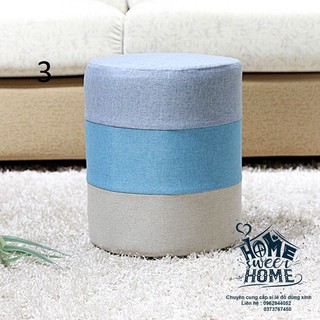 Ghế đôn bọc nỉ ba màu