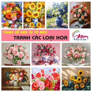 Tranh tô màu số hoá Gam - Bộ sưu tập mẫu tranh hoa đẹp bán chạy