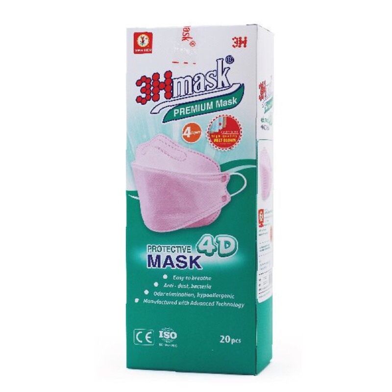 Khẩu trang 3H mask 4D kháng khuẩn cao cấp | BigBuy360 - bigbuy360.vn