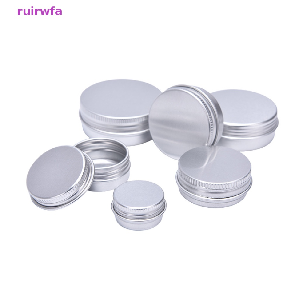 Set 5 Hộp Nhôm Thiếc Tròn Mini Đựng Ốc Vít Tiện Dụng Mới