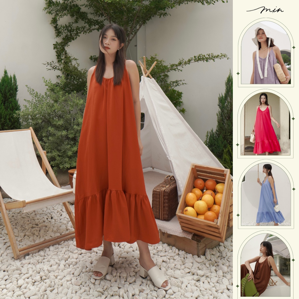 Đầm Lụa Maxi 2 Dây đuôi cá đi biển, đầm đi chơi, váy bigsize, váy lụa thiết kế, đầm Maxi dài