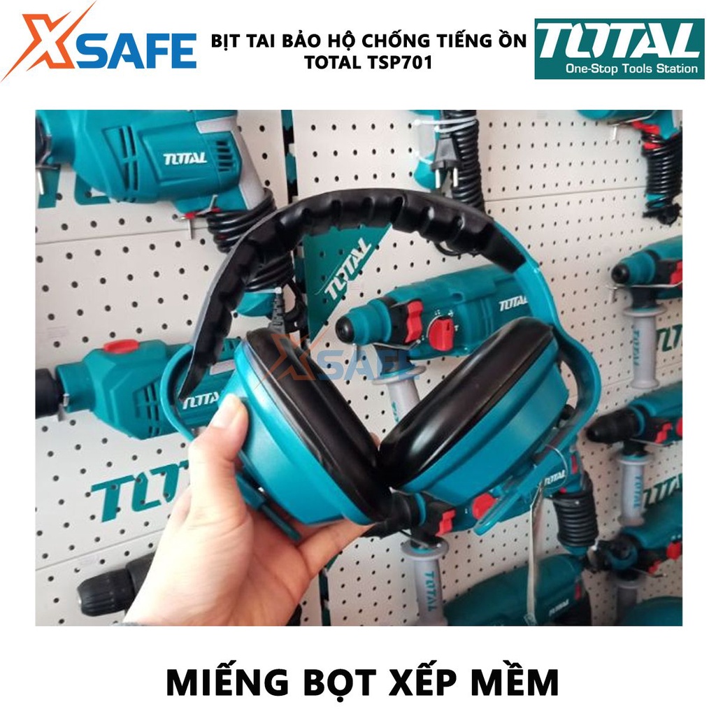 Bịt tai bảo hộ chống tiếng ồn TOTAL TSP701 | tai nghe chống ồn miếng bọt xốp mềm, NRR: 24dB bảo vệ khứu giác (đôi tai)
