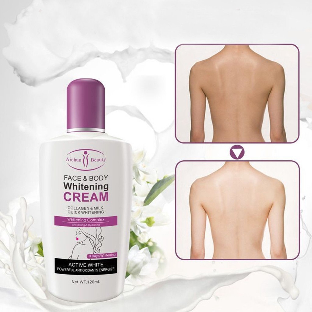 [Hàng mới về] Kem dưỡng trắng da toàn thân Aichun Beauty chăm sóc da hiệu quả 120ml