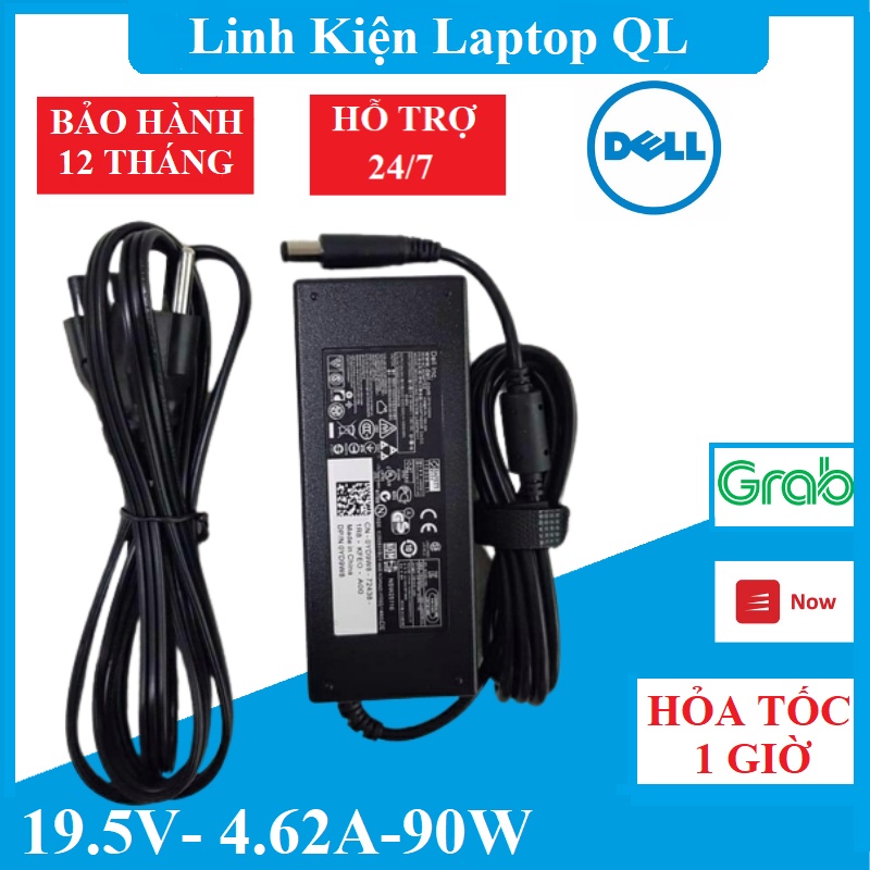 Sạc Laptop Dell 19.5V 4.62A 90w Chân Kim To E6420 E6520 3442 3443 3543 ( Sạc Máy Tính Dell 90w Chân To)