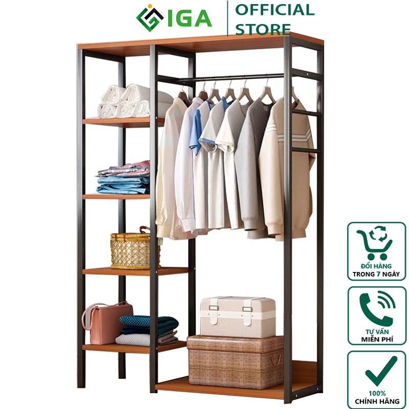 Tủ treo quần áo IGA L Hanger Phong Cách Hàn Quốc - GM08