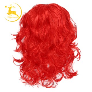 Tóc giả nữ xoăn dài màu đỏ