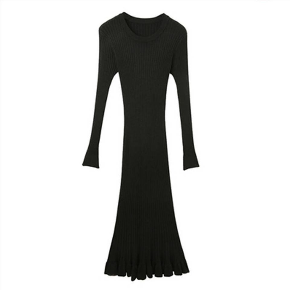 【CoCo】Đầm,đầm tay dài nữ,đầm nữ đẹp giá rẻ - Đầm Dệt Kim Đuôi Cá Dài Qua Gối Thời Trang Thu Đông 2020