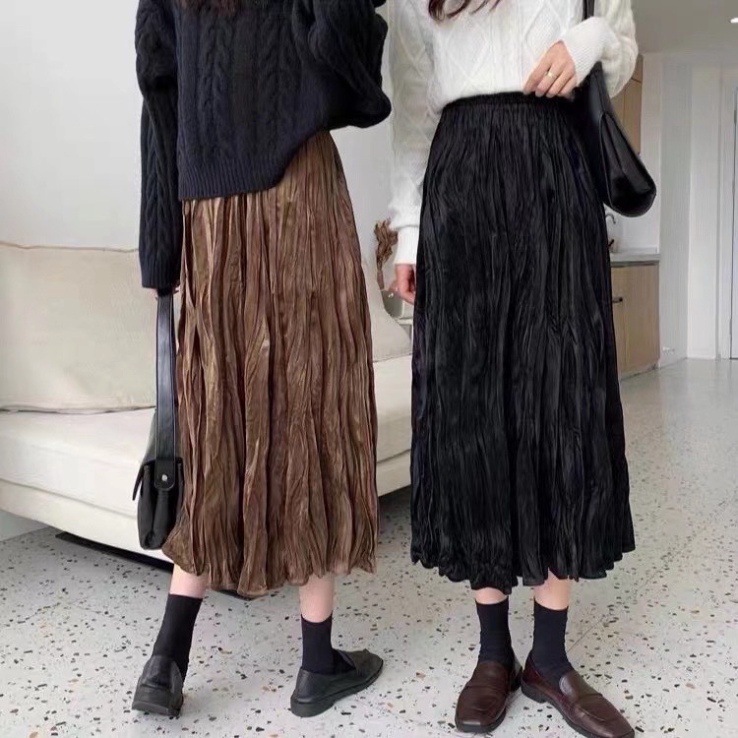 ⚡[ TOP BÁN CHẠY ] Chân váy nhung cạp chun freesize chất cực đẹp [ ẢNH THẬT ] 💯 | BigBuy360 - bigbuy360.vn