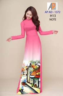 Vải áo dài phong cảnh