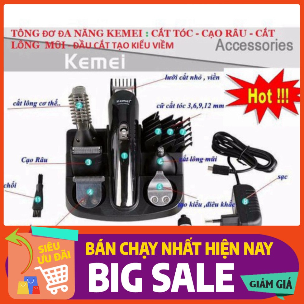 [FREE SHIP] TÔNG ĐƠ KEMEI KM -600 Hàn Quốc +Tặng Kèm bộ 2 kéo cắt tỉa