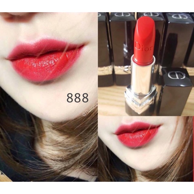 Son Dior Rouge màu 888 Đỏ Cam - Auth