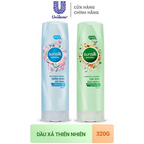 Dầu Gội, Xả Mềm Mượt, Ngăn Tóc Gãy Rụng Chiếc Xuất Thiên Nhiên Sunsilk Natural