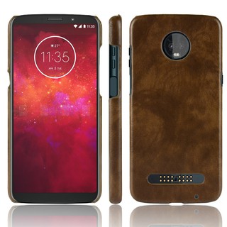 Ốp điện thoại da giả kiểu dáng đẹp mắt sang trọng dành cho Motorola Moto Z3 Play