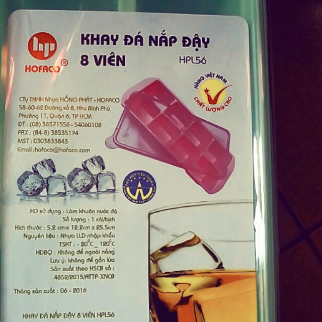 Khay 8 viên trữ đá hoặc thực phẩm cho bé