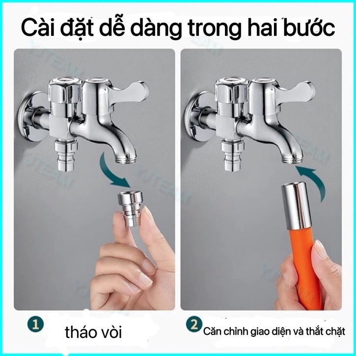 Ống nối dài vòi nước, đầu nối dài vòi nước rửa tay bát chén 20/30/50cm xoay 360/720 độ uốn cong tiện lợi