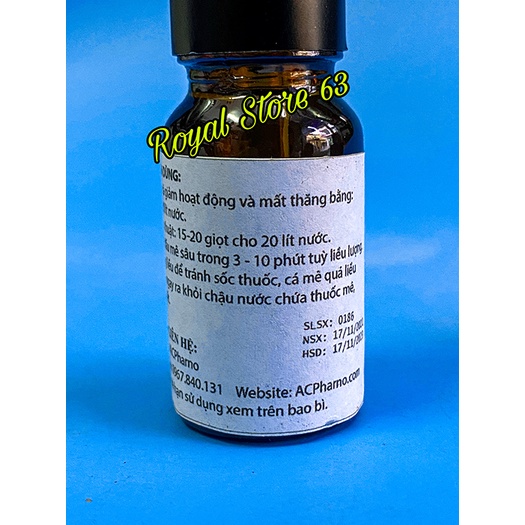 Dung dịch gây mê dành cho cá Koi 10ml ACPharno cho cá cảnh