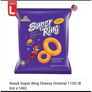 Snack super ring cheese / cheese balls 112g . hàng có sẵn