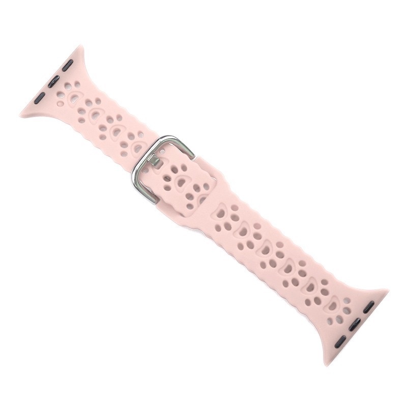 Dây Đeo Đồng Hồ Bằng Silicone Mềm Thoáng Khí In Hình Dấu Chân Mèo Cho Apple Watch Band 49mm 44mm 40mm 38mm 42mm 45mm 41mm iWatch 8 Ultra 7 6 5 4 3 SE