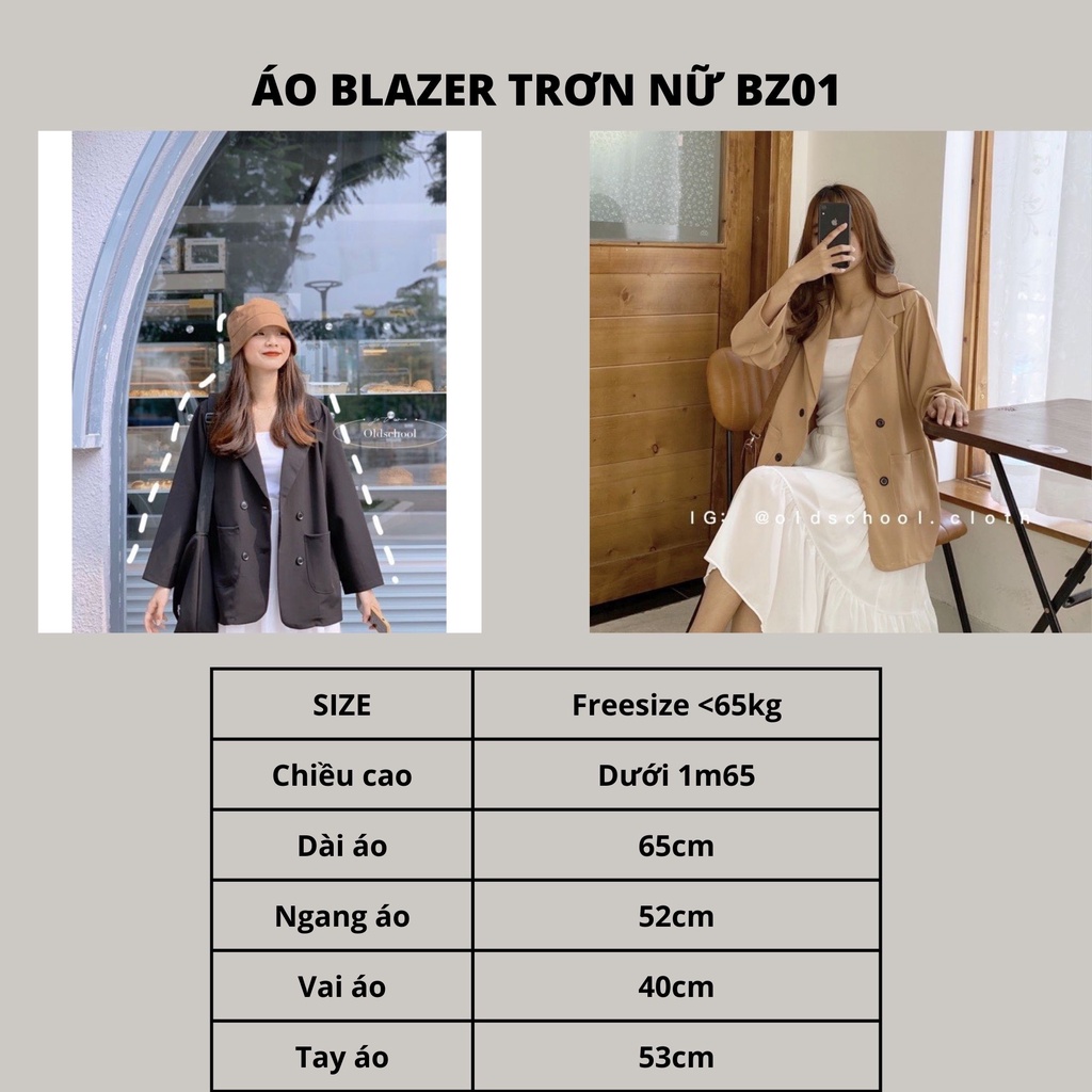 Áo vest khoác ngoài 1 lớp trơn siêu xinh Zinti BZ01