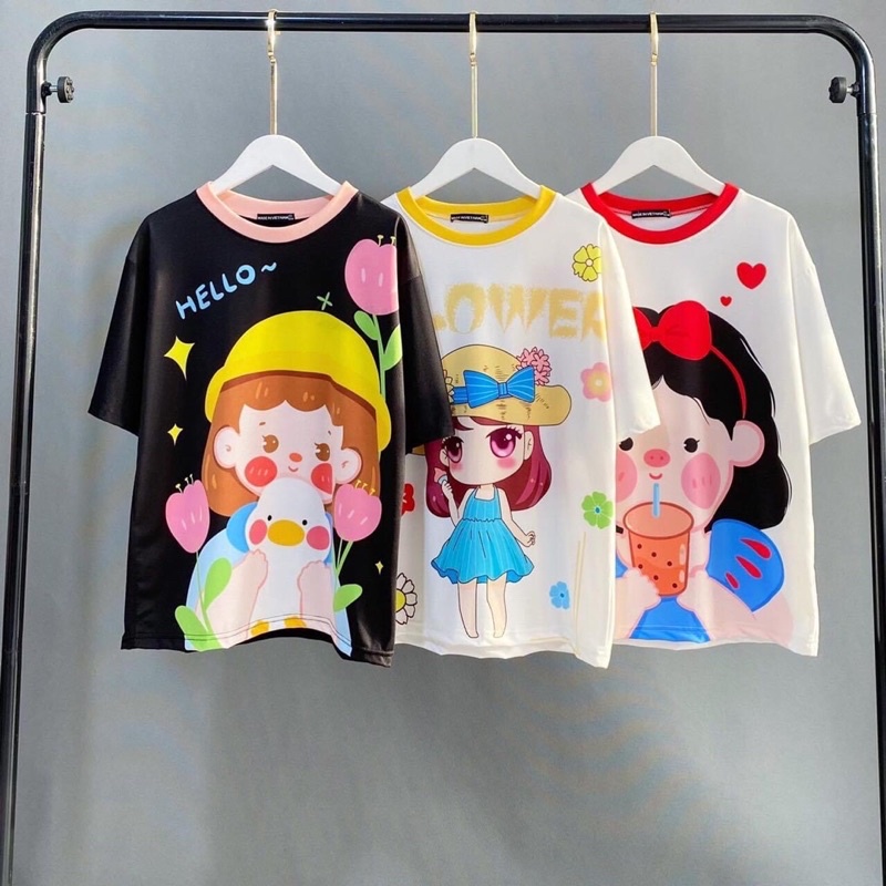 Áo Thun Tay Lở 3D Hoạ Tiết Búp Bê Ảnh Thật Shop Chụp