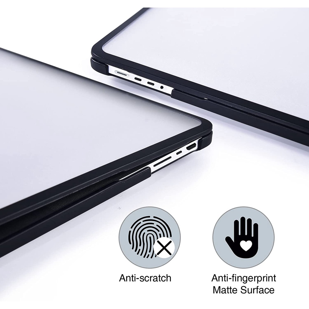 Ốp Toàn Bộ Ốp Điện Thoại TPU Mềm + PC Cứng Chống Dấu Vân Tay Cho MacBook Air M2 13.6 Pro 14.2 M1 Pro Air 13 "Pro 16 2023 A2780