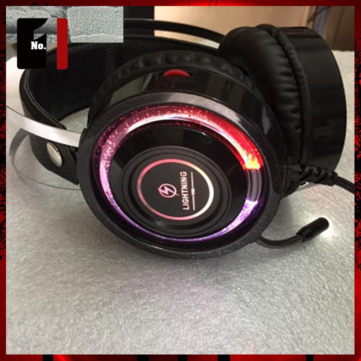 Tai Nghe Nhạc Gaming Chụp Tai Có Dây LIGHTNING V6S Led RGB Headphone Game Thủ Máy Vi Tính Laptop Pc
