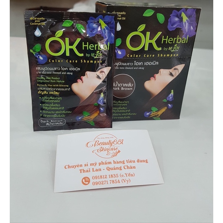 Dầu Gội Nhuộm Tóc OK Herbal by M-Joy