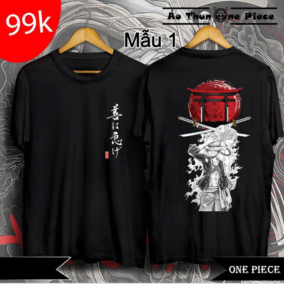 ⚡️FREESHIP⚡️Áo Thun In Hình Monkey D. Luffy, Zoro 2 Mặt "Cực Đẹp, Cực Ngầu" 2021 - Áo Thun One Piece
