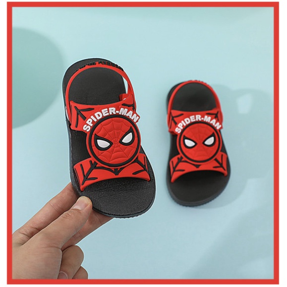 (HÀNG ĐỘC LẠ) DÉP SANDAL LƯỜI 2 IN 1 người nhện SPIDERMAN và siêu nhân CAPTAIN AMERICA có quai hậu điều chỉnh linh hoạt