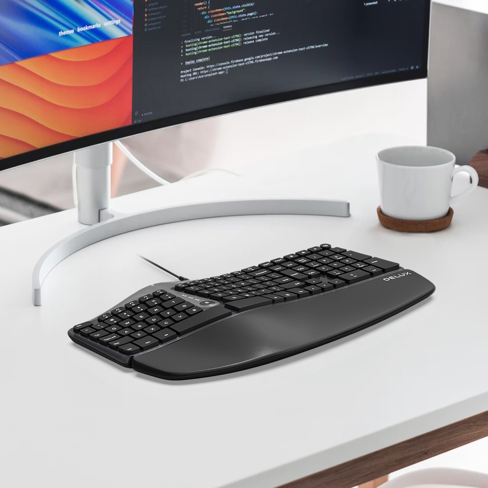 Bàn phím có dây Delux GM901U 107 phím kèm 2 hub 8m chuyên dụng cho Windows Mac