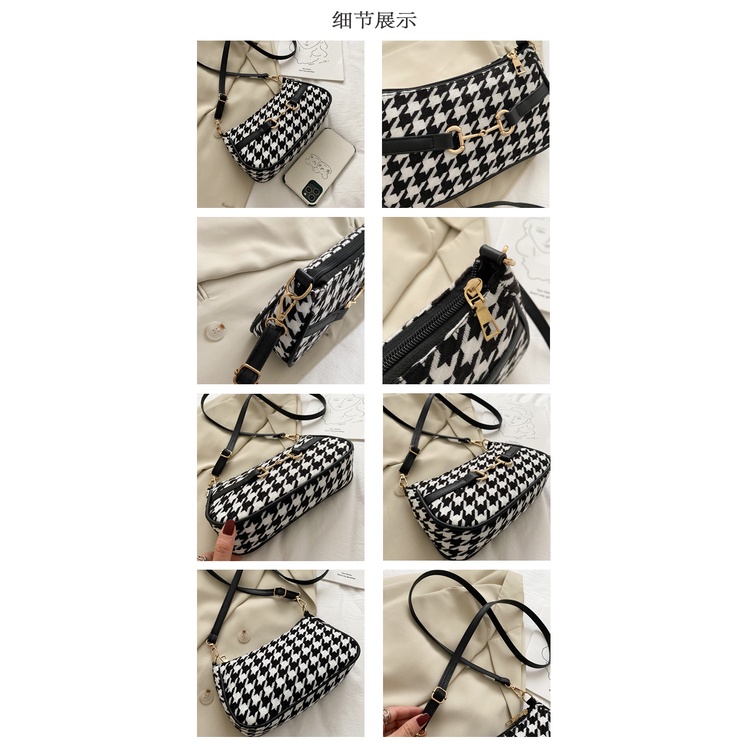Túi đeo vai JASMIN NOIR bằng da PU phong cách retro thời trang cho nữ