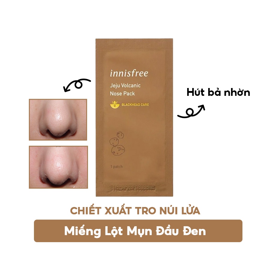 Miếng lột mụn đầu đen Innisfree Jeju Volcanic Nose Pac