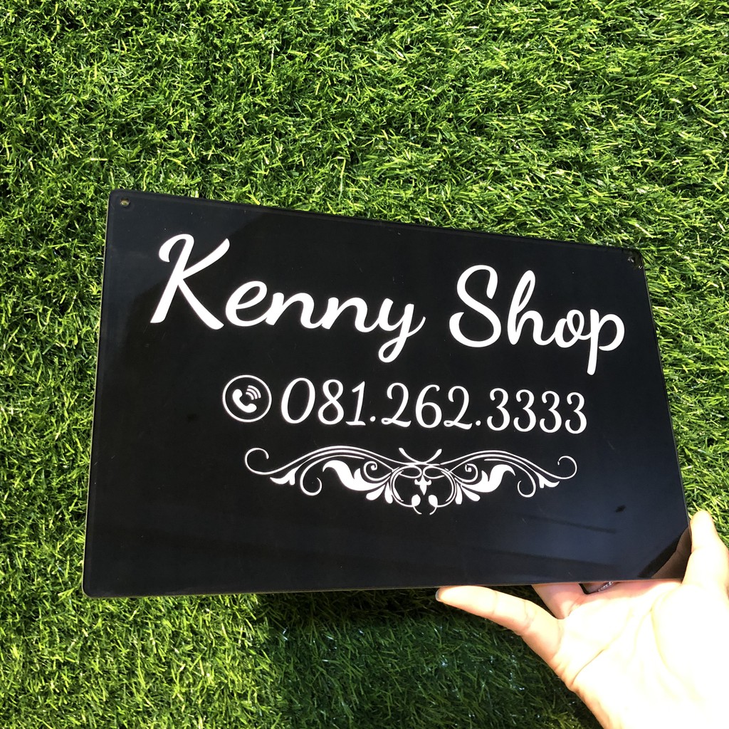Decor cửa hàng của bạn_ Trang trí phòng làm việc_ bảng hiệu in thông tin shop