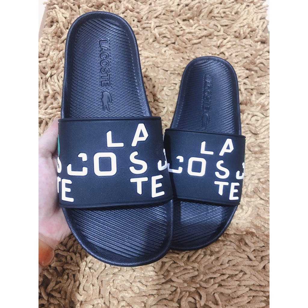 ⚡SALE⚡ DÉP DẬP CHỮ LACOSTE ĐEN [ FREESHIP] bền - đẹp - giá rẻ